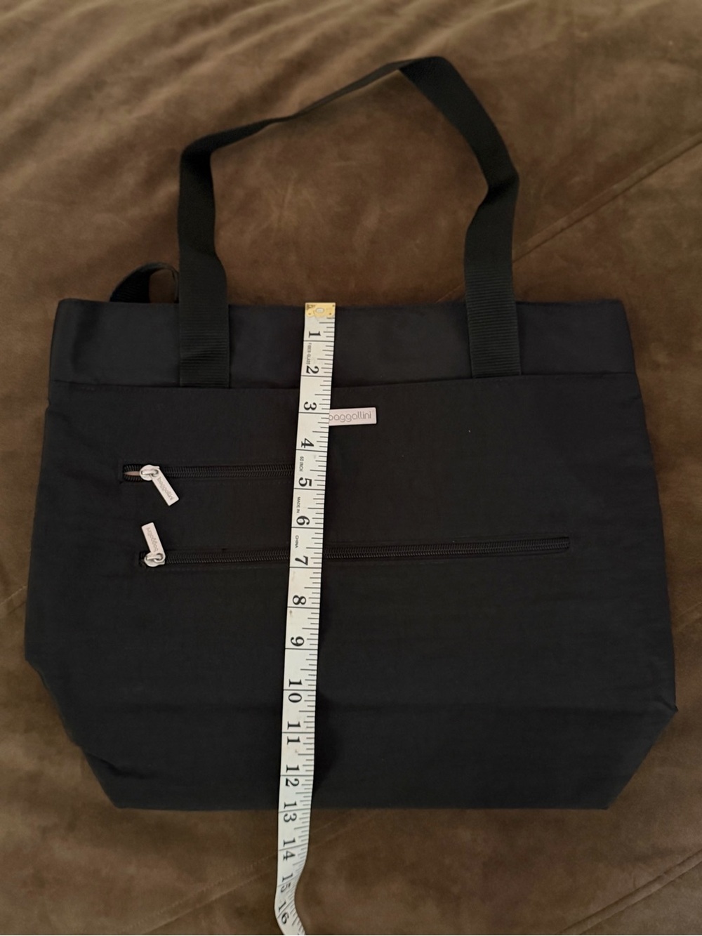 Baggallini nylon Travel Tote Bag with Front Zippers- Luggage Sleeve carry-on bag - Picture 6 of 7
